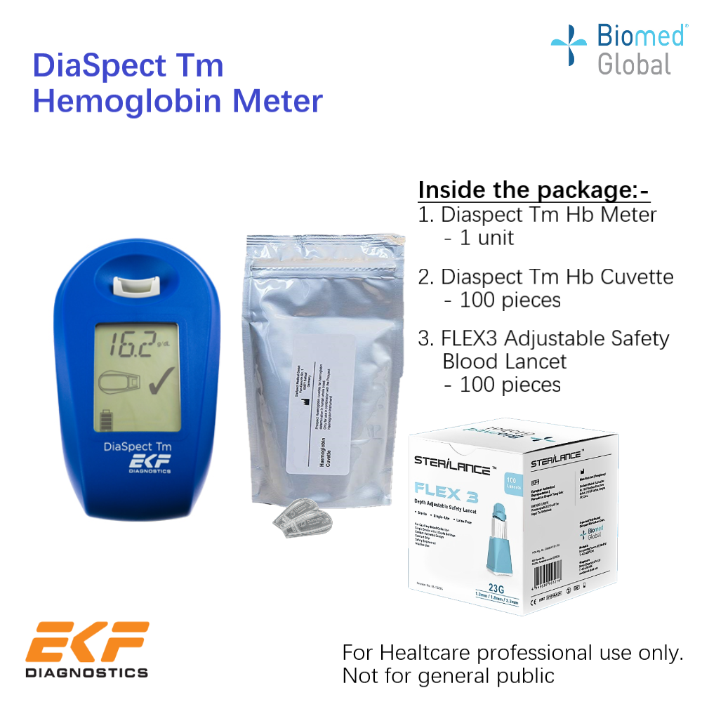 Hemoglobin Meter, Hemoglobin Analyzer, Diaspect TM SET with Microcuvettes (FOR HEALTHCARE PROFESSIONAL USE ONLY)