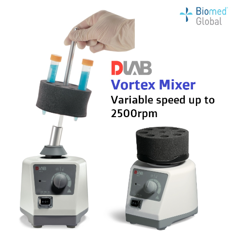 DLAB MX-S Vortex Mixer, Adjustable speed 0-2500RPM