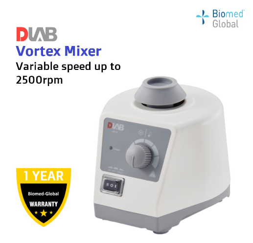 DLAB MX-S Vortex Mixer, Adjustable speed 0-2500RPM