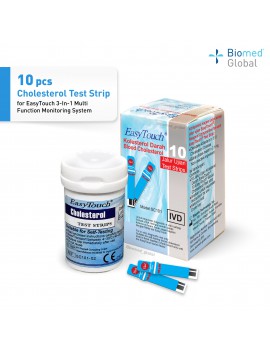(X) EasyTouch GCU Blood Cholesterol Test Strip, 10 Strips/Box